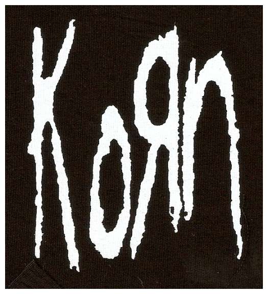 Korn Logo White 12953 - Small Printed Patch - King Of Patches