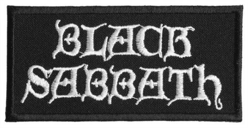 Black Sabbath Logo White 2507 1 - Small Printed Patch