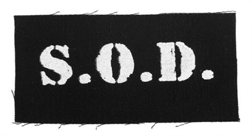 S O D Speak English Or Die 140801 1 - Small Printed Patch