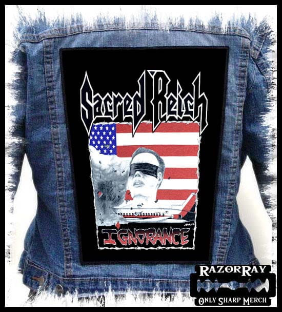 Sacred Reich Ignorance - Photo Quality Printed Back Patch