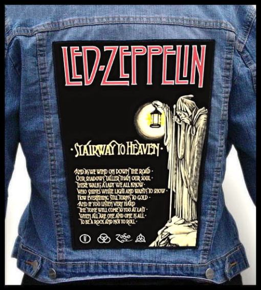 Led Zeppelin Stairway To Heaven - Photo Quality Printed Back Patch