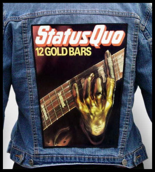 Status Quo 12 Gold Bars - Photo Quality Printed Back Patch