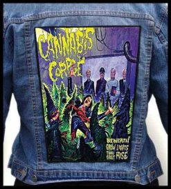 Cannabis Corpse Beneath Grow Lights Thou Shalt Rise - Photo Quality Printed Back Patch