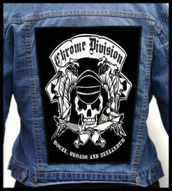 Chrome Division Booze, Broads And Beelzebub - Photo Quality Printed Back Patch