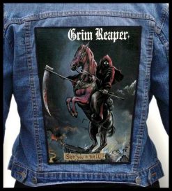 Grim Reaper See You In Hell - Photo Quality Printed Back Patch