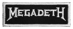 Megadeth Logo White 8493 1 - Small Printed Patch