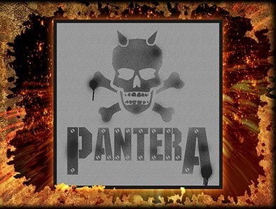 Pantera Skull Stencil 116174 1 - Small Printed Patch - King Of Patches