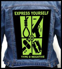 Type O Negative Express Yourself - Photo Quality Printed Back Patch