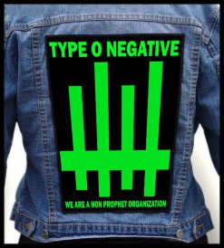 Type O Negative Non Prophet Organisation - Photo Quality Printed Back Patch