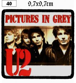 U2 Pictures In Grey (40) - Small Printed Patch