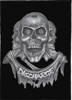 Discharge Logo - Monster Size Printed Back Patch (30x41cm - 11.7x 16.1inch)