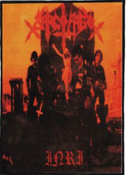 Sarcofago Inri - Monster Size Printed Back Patch (30x41cm - 11.7x 16.1inch)