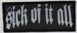 Sick Of It All Logo - Small Printed Patch