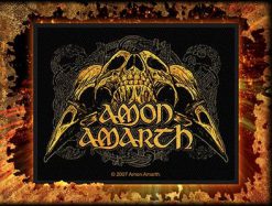 Amon Amarth Raven Skull 115203 1 - Small Printed Patch