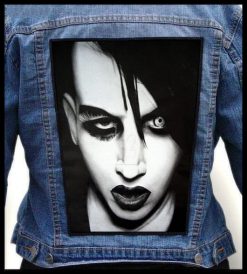 Marilyn Manson Face - Photo Quality Printed Back Patch