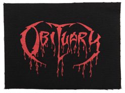 Obituary Bloody Logo Red 151373 1 - Small Printed Patch