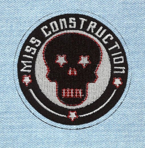 Miss Construction - Small Embroidery Patch