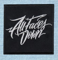 All Faces Down - Small Embroidery Patch