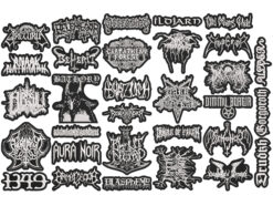 BLACK METAL full EMBROIDERY Shaped 10pcs/Lot Random Mix Sew-On Patches Fashion Battle Vest Patch