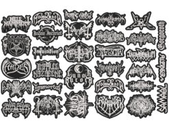 Alternative view of BLACK METAL full EMBROIDERY Shaped 10pcs/Lot Random Mix Sew-On Patches Fashion Battle Vest Patch