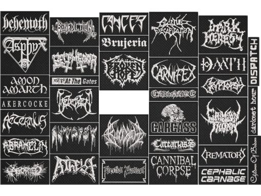 DEATH METAL full EMBROIDERY Flat 10pcs/Lot Random Mix Sew-On Patches Fashion Battle Vest Patch - Image 2
