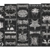 BLACK METAL full EMBROIDERY Flat 10pcs/Lot Random Mix Sew-On Patches Fashion Battle Vest Patch
