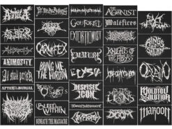 DEATHCORE METAL full EMBROIDERY Flat 10pcs/Lot Random Mix Sew-On Patches Fashion Battle Vest Patch