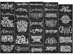 Alternative view of DEATHCORE METAL full EMBROIDERY Flat 10pcs/Lot Random Mix Sew-On Patches Fashion Battle Vest Patch