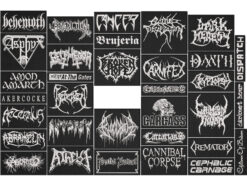 Alternative view of DEATH METAL full EMBROIDERY Flat 10pcs/Lot Random Mix Sew-On Patches Fashion Battle Vest Patch