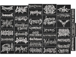DEATH METAL full EMBROIDERY Flat 10pcs/Lot Random Mix Sew-On Patches Fashion Battle Vest Patch