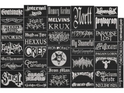 Alternative view of DOOM METAL full EMBROIDERY Flat 10pcs/Lot Random Mix Sew-On Patches Fashion Battle Vest Patch