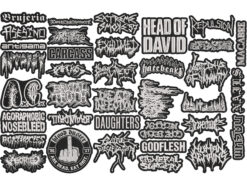 GRINDCORE METAL full EMBROIDERY Shaped 10pcs/Lot Random Mix Sew-On Patches Fashion Battle Vest Patch