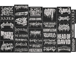 Alternative view of GRINDCORE METAL full EMBROIDERY Flat 10pcs/Lot Random Mix Sew-On Patches Fashion Battle Vest Patch