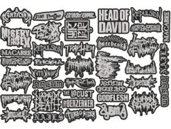 Alternative view of GRINDCORE METAL full EMBROIDERY Shaped 10pcs/Lot Random Mix Sew-On Patches Fashion Battle Vest Patch