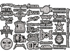 Alternative view of HEAVY METAL full EMBROIDERY Shaped 10pcs/Lot Random Mix Sew-On Patches Fashion Battle Vest Patch