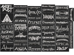 POWER METAL full EMBROIDERY Flat 10pcs/Lot Random Mix Sew-On Patches Fashion Battle Vest Patch