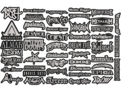 POWER METAL full EMBROIDERY Shaped 10pcs/Lot Random Mix Sew-On Patches Fashion Battle Vest Patch