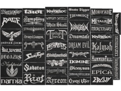 Alternative view of POWER METAL full EMBROIDERY Flat 10pcs/Lot Random Mix Sew-On Patches Fashion Battle Vest Patch