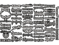 Alternative view of POWER METAL full EMBROIDERY Shaped 10pcs/Lot Random Mix Sew-On Patches Fashion Battle Vest Patch