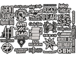 PUNK ROCK full EMBROIDERY Shaped 10pcs/Lot Random Mix Sew-On Patches Fashion Battle Vest Patch