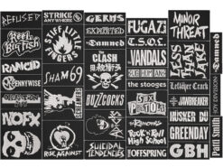 Alternative view of PUNK ROCK full EMBROIDERY Flat 10pcs/Lot Random Mix Sew-On Patches Fashion Battle Vest Patch