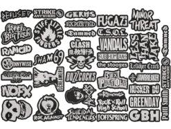 Alternative view of PUNK ROCK full EMBROIDERY Shaped 10pcs/Lot Random Mix Sew-On Patches Fashion Battle Vest Patch