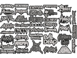 THRASH METAL full EMBROIDERY Shaped 10pcs/Lot Random Mix Sew-On Patches Fashion Battle Vest Patch
