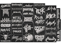 Alternative view of THRASH METAL full EMBROIDERY Flat 10pcs/Lot Random Mix Sew-On Patches Fashion Battle Vest Patch
