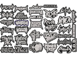 Alternative view of THRASH METAL full EMBROIDERY Shaped 10pcs/Lot Random Mix Sew-On Patches Fashion Battle Vest Patch
