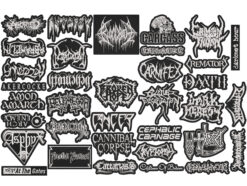 Alternative view of DEATH METAL full EMBROIDERY Shaped 10pcs/Lot Random Mix Sew-On Patches Fashion Battle Vest Patch