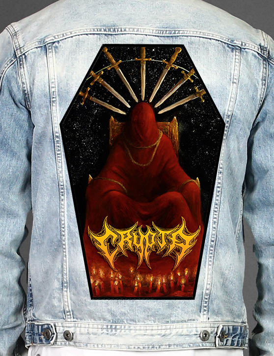 Crypta - Coffin Shape Printed Back Patch
