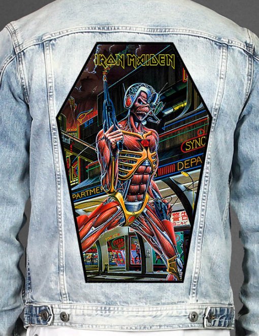 Iron Maiden S - Coffin Shape Printed Back Patch