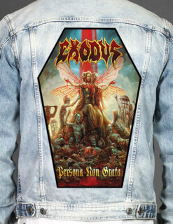 Exodus - Coffin Shape Printed Back Patch