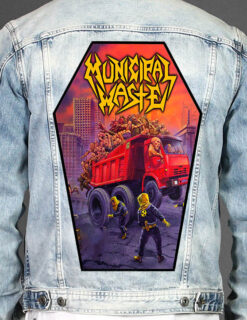 Municipal Waste - Coffin Shape Printed Back Patch